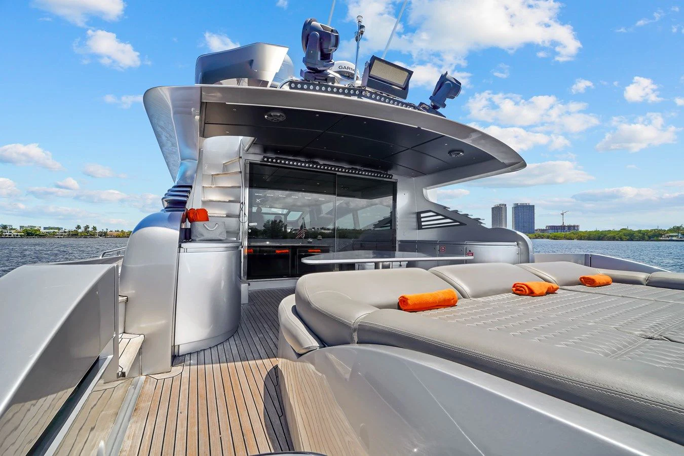 the front of a boat aboard JERICO V Yacht for Sale