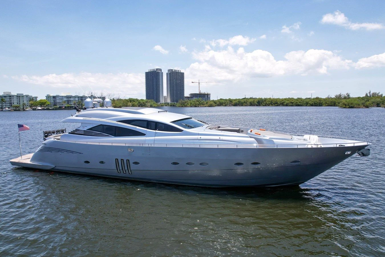 a white yacht in the water aboard JERICO V Yacht for Sale