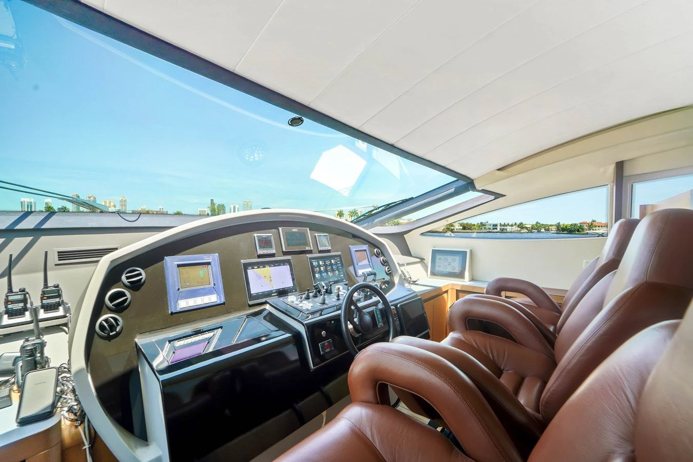 a person driving a car aboard JERICO V Yacht for Sale