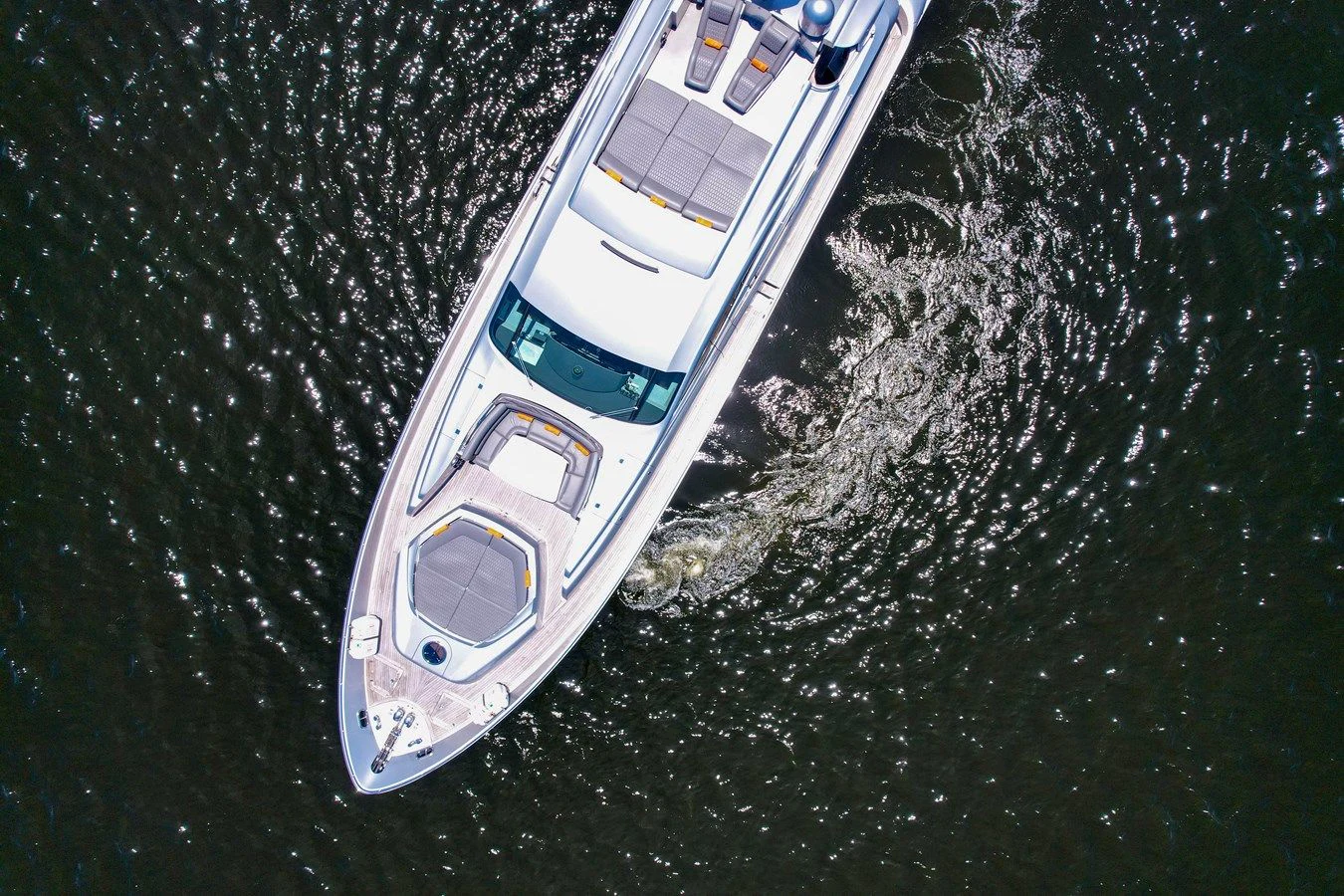 a space shuttle in space aboard JERICO V Yacht for Sale