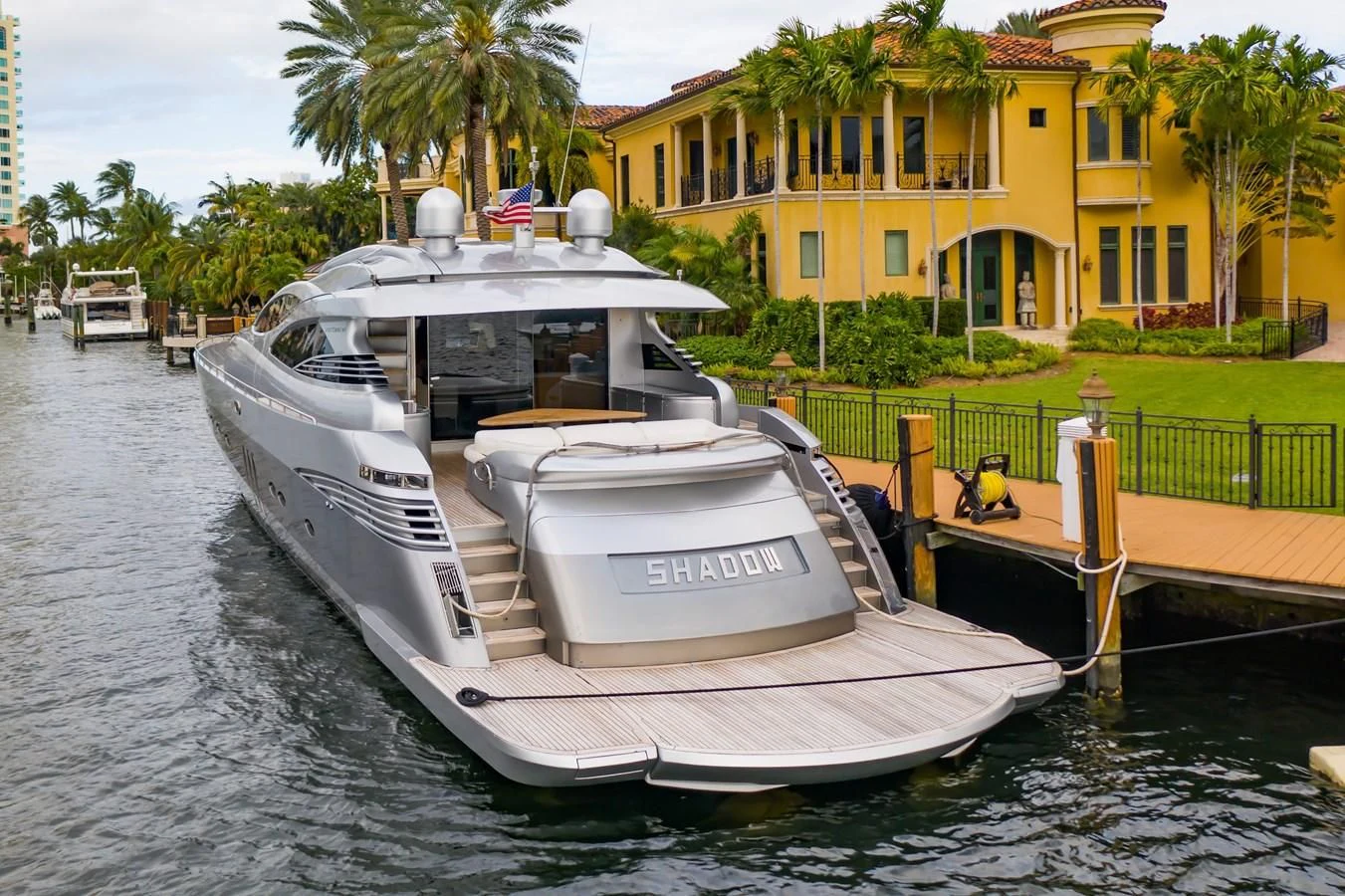 a boat docked at a pier aboard JERICO V Yacht for Sale