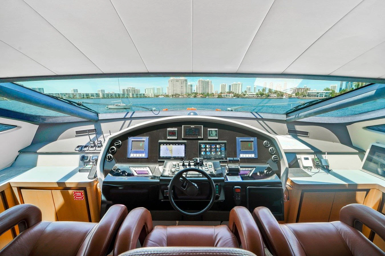 inside of a cockpit aboard JERICO V Yacht for Sale