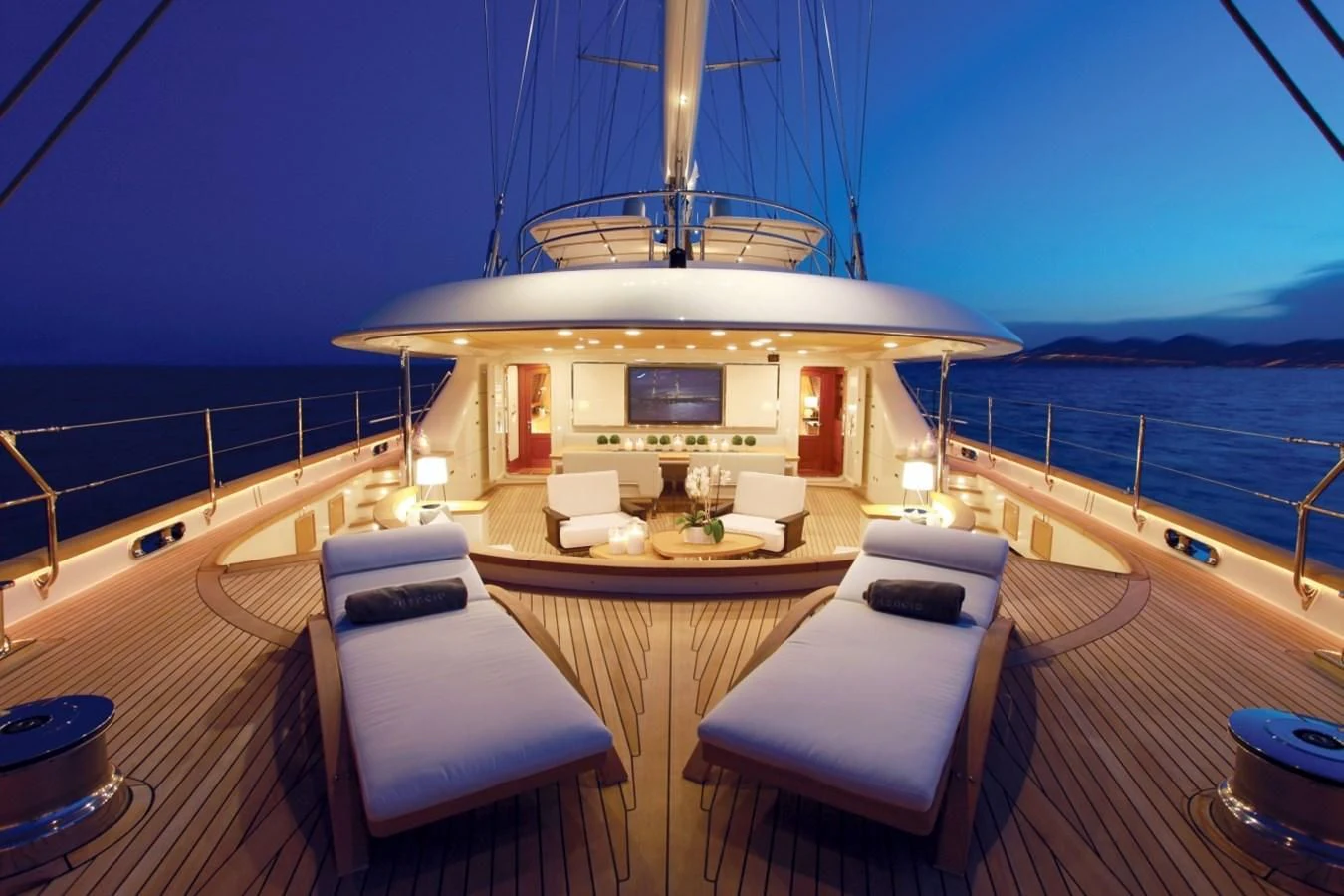 a boat on a boat aboard PERSEUS Yacht for Sale