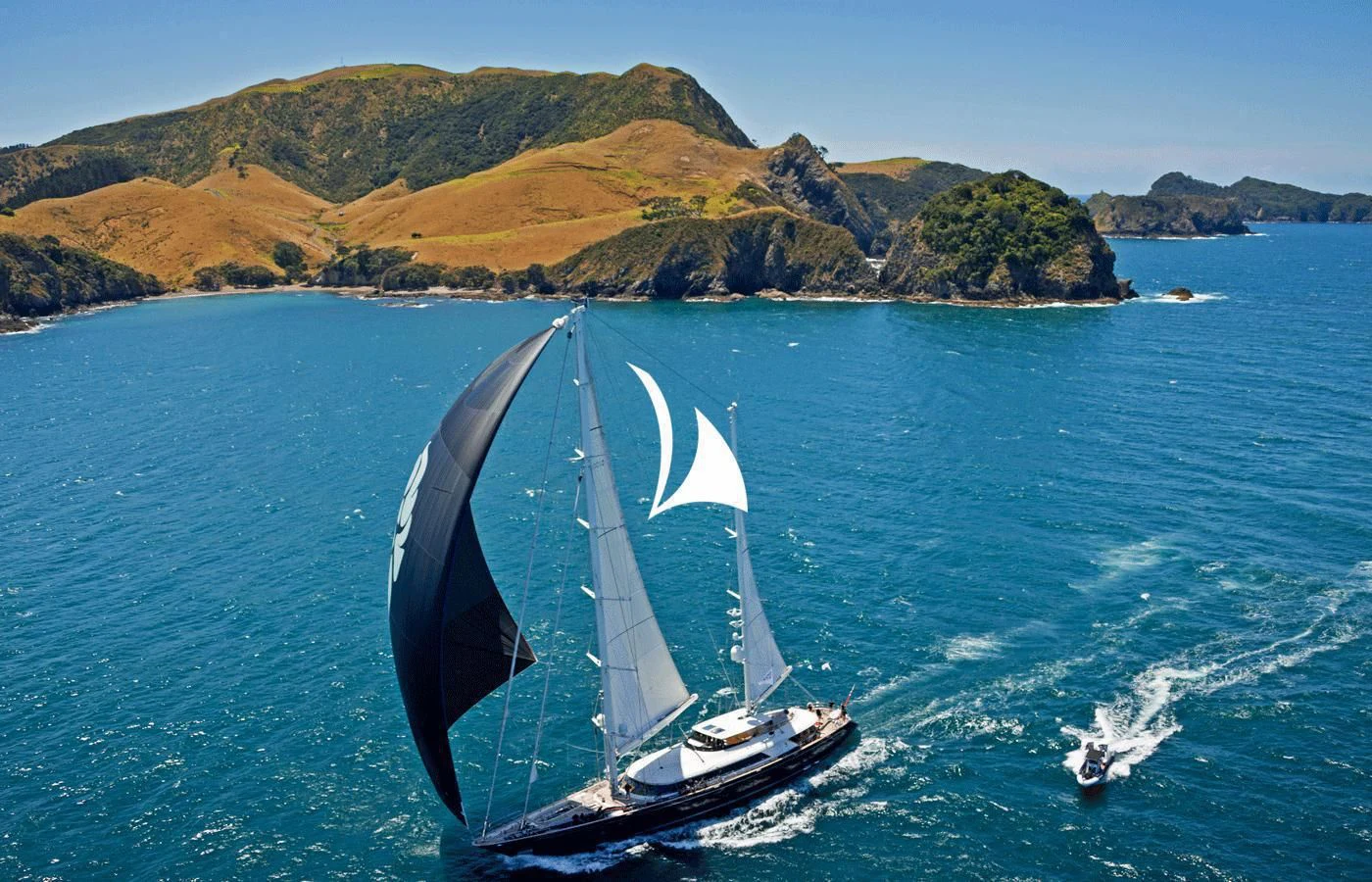 a sailboat on the water aboard PERSEUS Yacht for Sale
