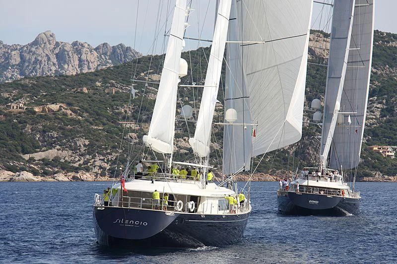 a couple of boats on the water aboard PERSEUS Yacht for Sale