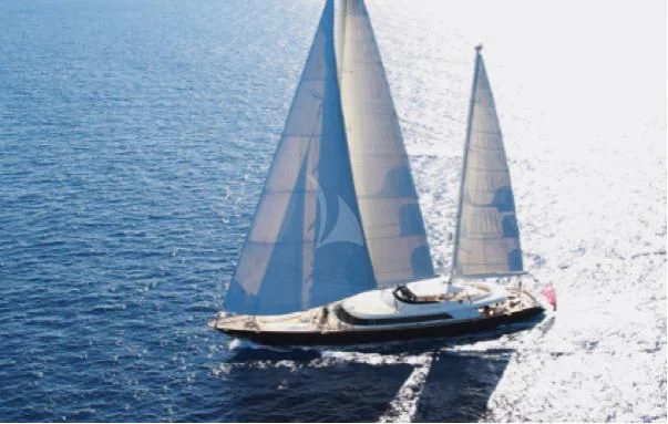 a sailboat on the water aboard PERSEUS Yacht for Sale