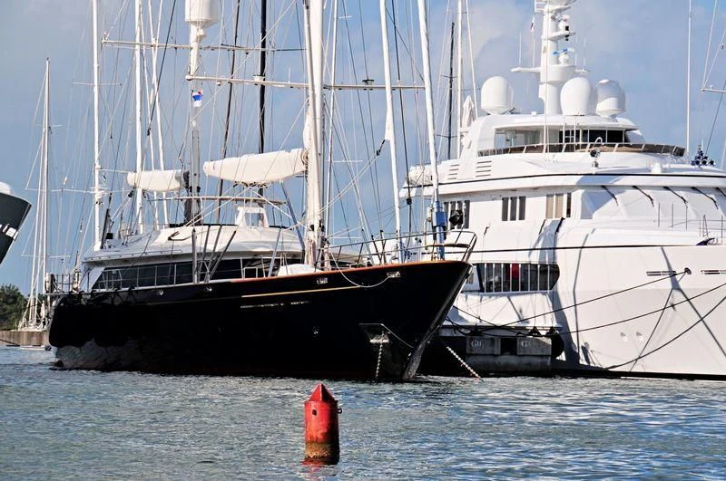 several large boats in the water aboard PERSEUS Yacht for Sale