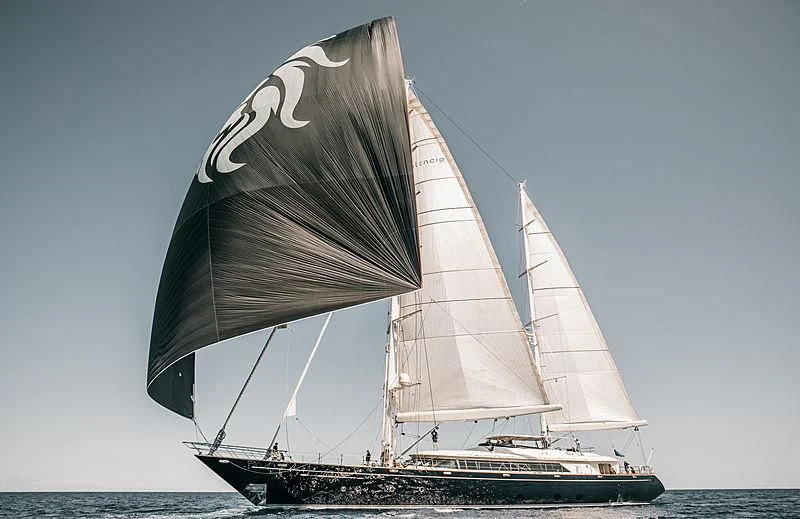 a sailboat on the water aboard PERSEUS Yacht for Sale