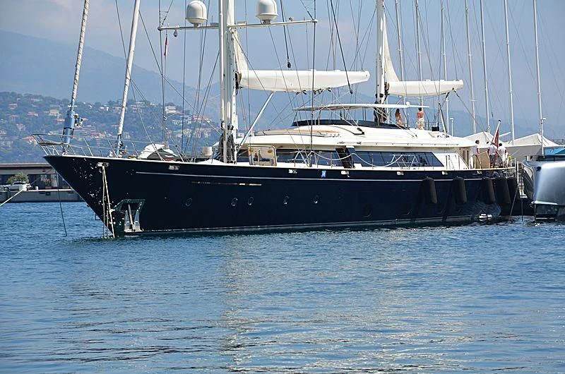 a boat in the water aboard PERSEUS Yacht for Sale