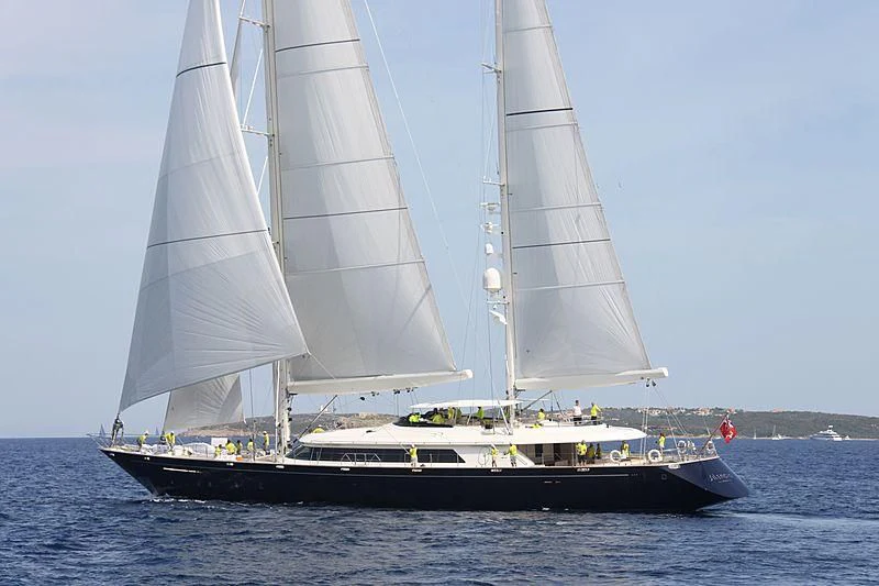 a sailboat on the water aboard PERSEUS Yacht for Sale
