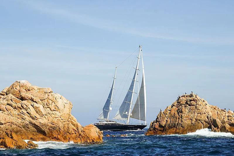 a sailboat on the water aboard PERSEUS Yacht for Sale