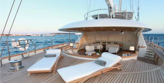 a boat on the water aboard PERSEUS Yacht for Sale