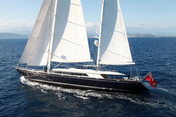 a sailboat on the water aboard PERSEUS Yacht for Sale