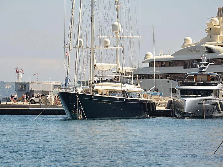several boats are parked in the water aboard PERSEUS Yacht for Sale