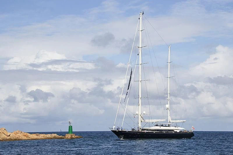 a sailboat in the water aboard PERSEUS Yacht for Sale