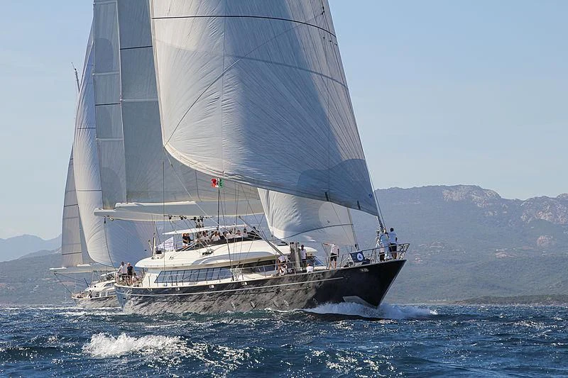 a sailboat on the water aboard PERSEUS Yacht for Sale
