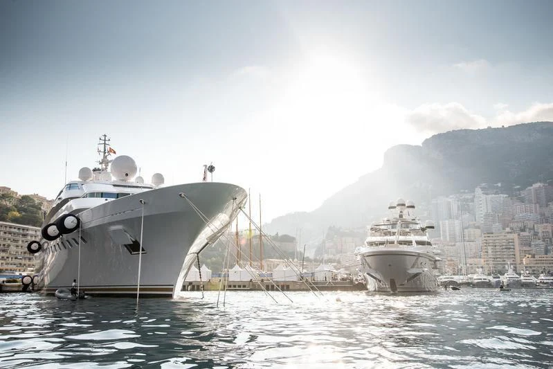 a group of boats in the water aboard LADY MOURA Yacht for Sale