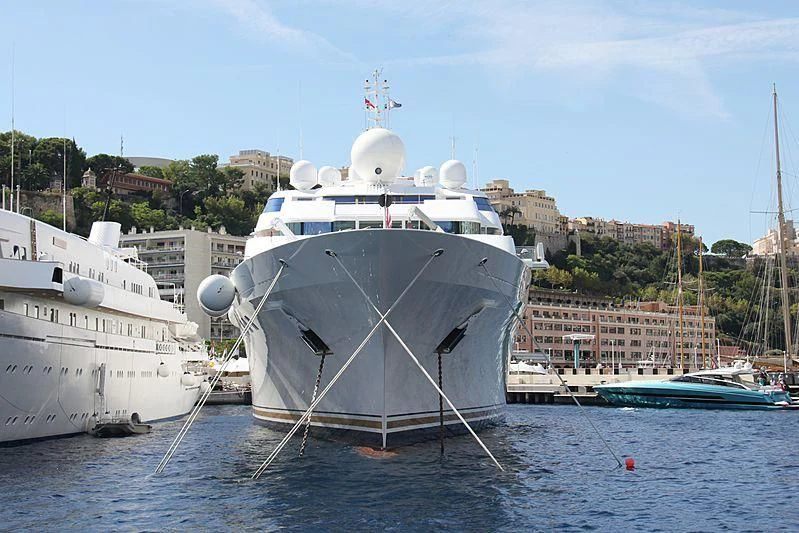 a couple of white boats in the water aboard LADY MOURA Yacht for Sale