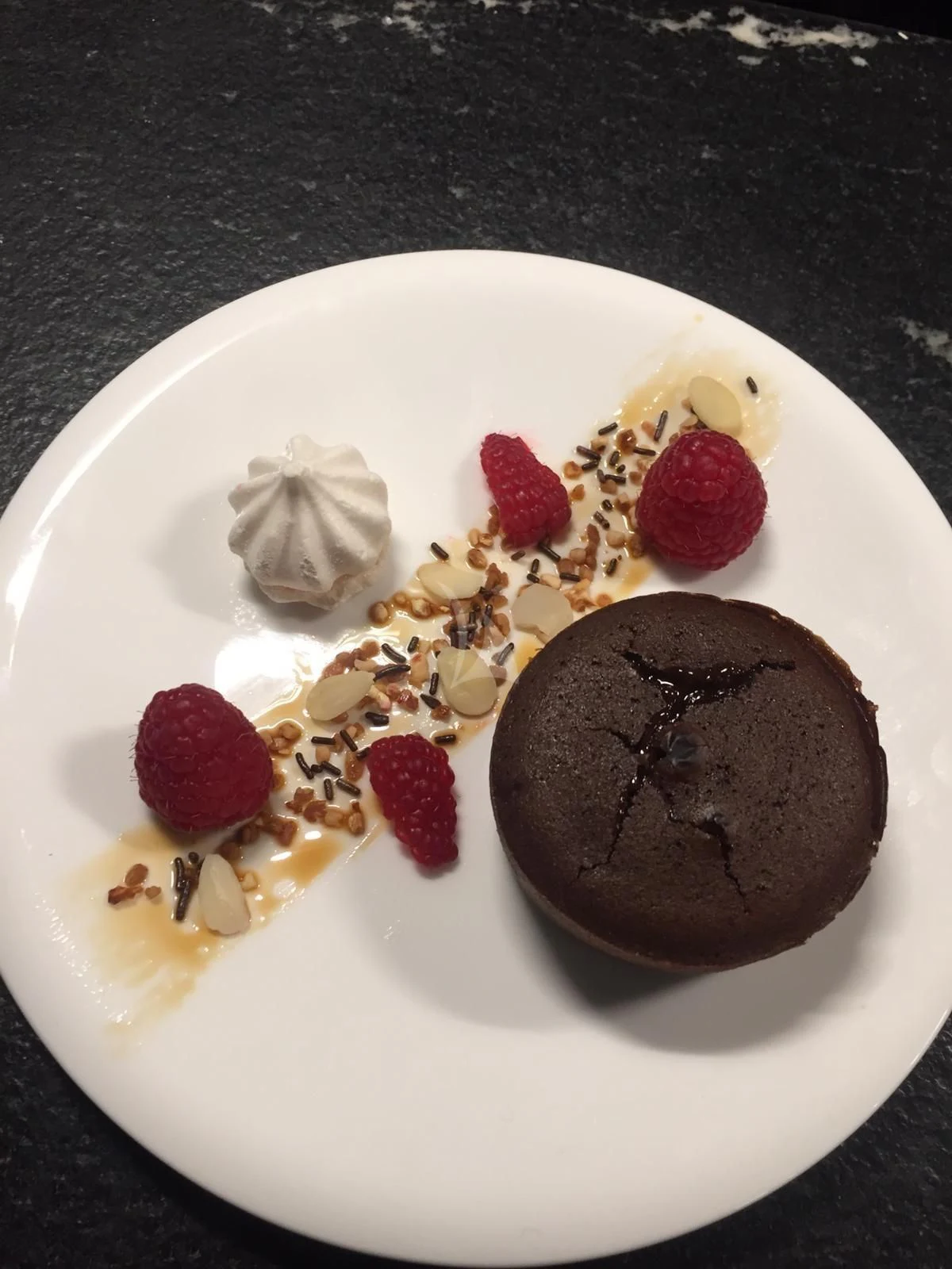 a plate of dessert aboard EPIC Yacht for Sale
