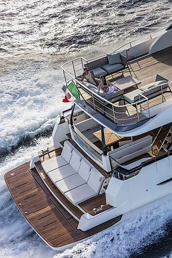 a boat on the water aboard EPIC Yacht for Sale