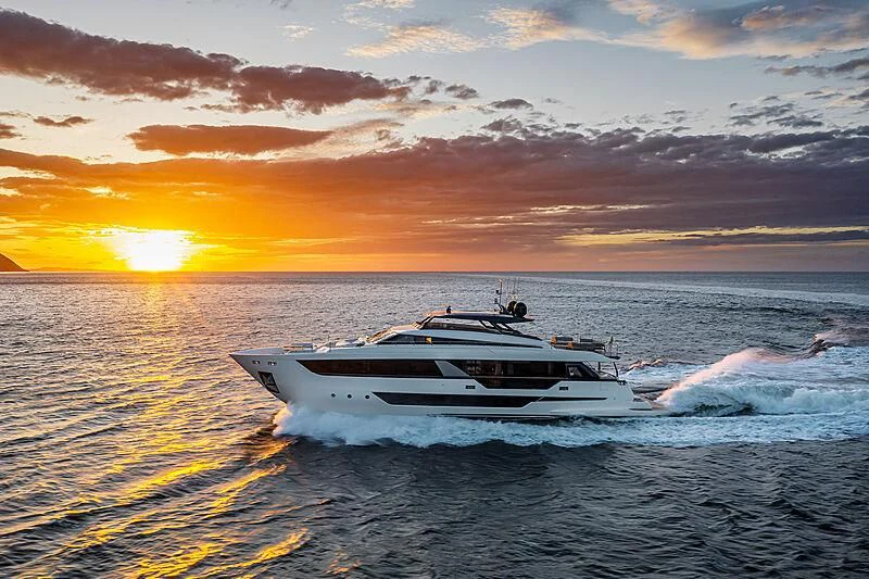 a boat in the water aboard EPIC Yacht for Sale