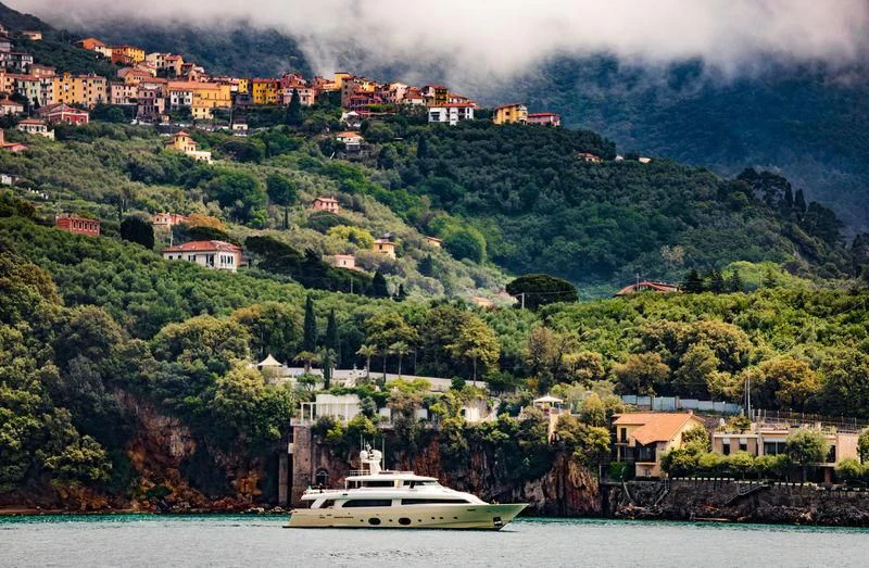 a boat on the water aboard MARIDAKI Yacht for Sale