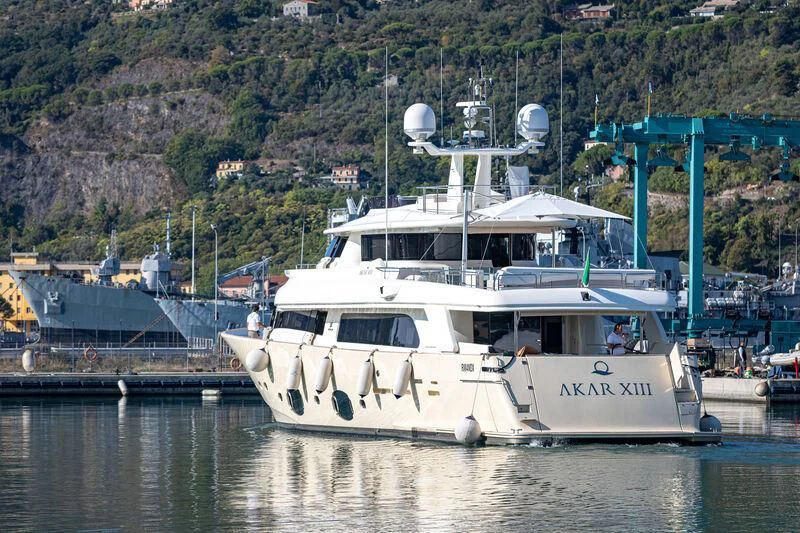 a boat in the water aboard MARIDAKI Yacht for Sale