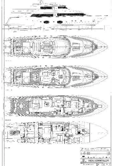 diagram, engineering drawing aboard MARIDAKI Yacht for Sale