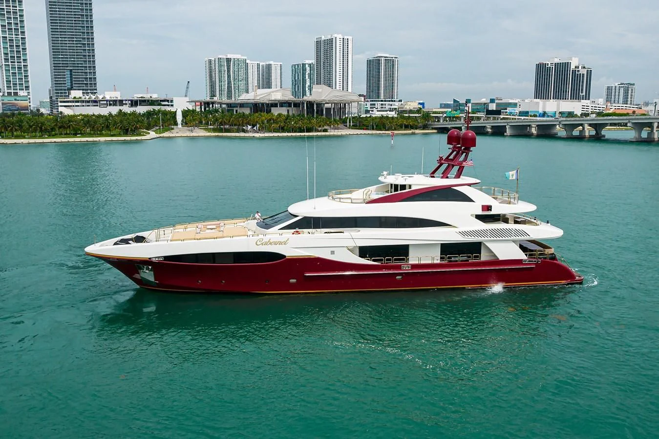 a boat in the water aboard CABERNET Yacht for Sale