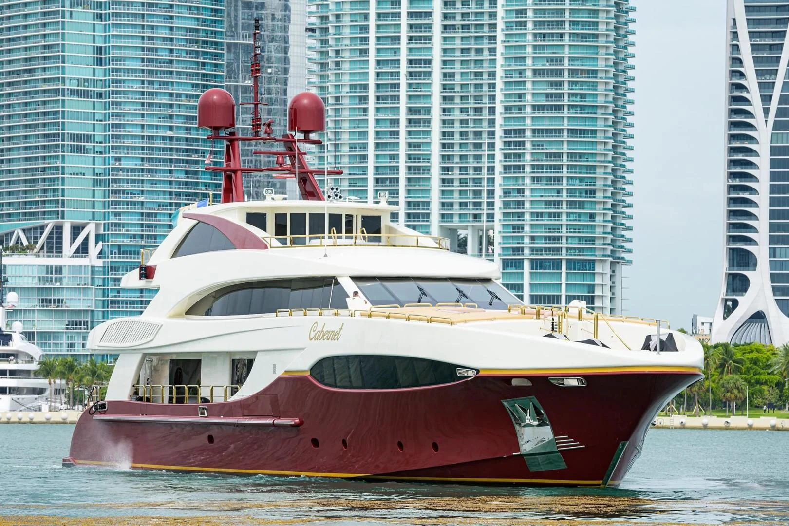 a boat on the water aboard CABERNET Yacht for Sale