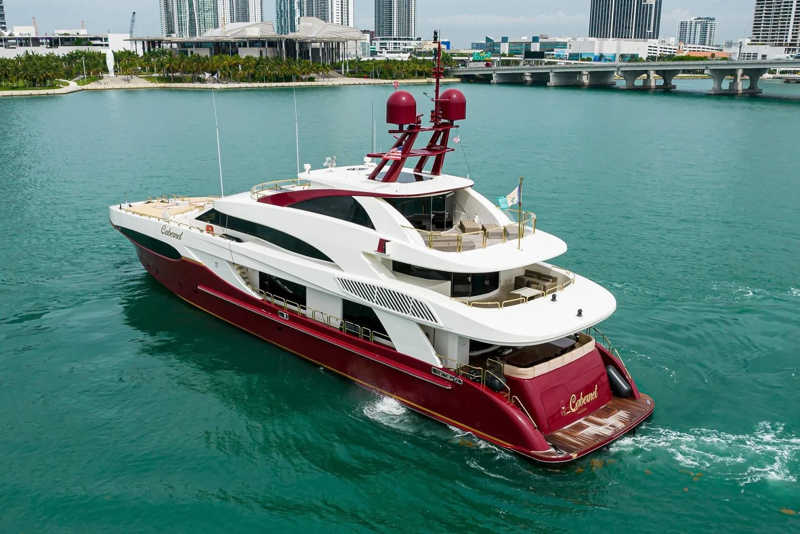 a boat on the water aboard CABERNET Yacht for Sale
