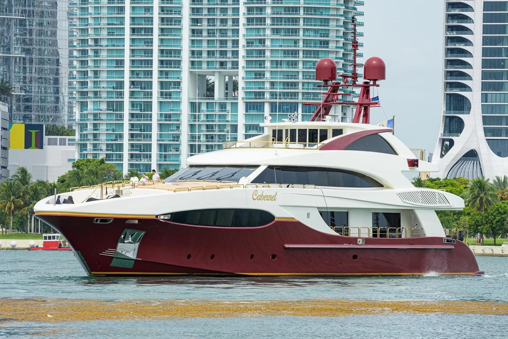 a boat on the water aboard CABERNET Yacht for Sale
