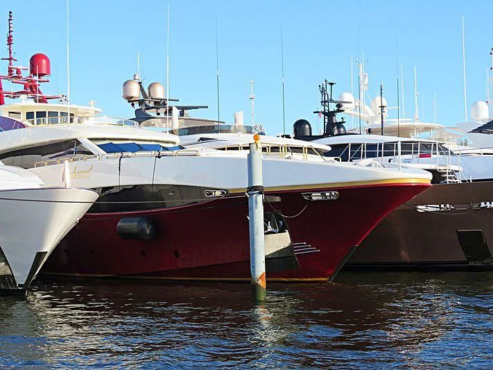 a large boat in the water aboard CABERNET Yacht for Sale