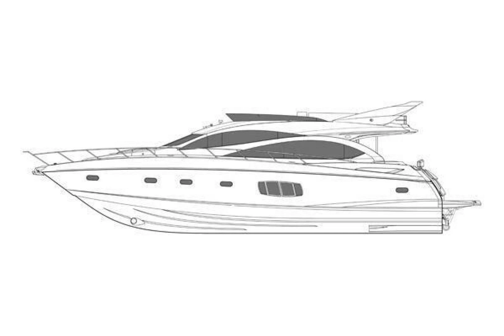 a white and black boat aboard TWINS Yacht for Sale
