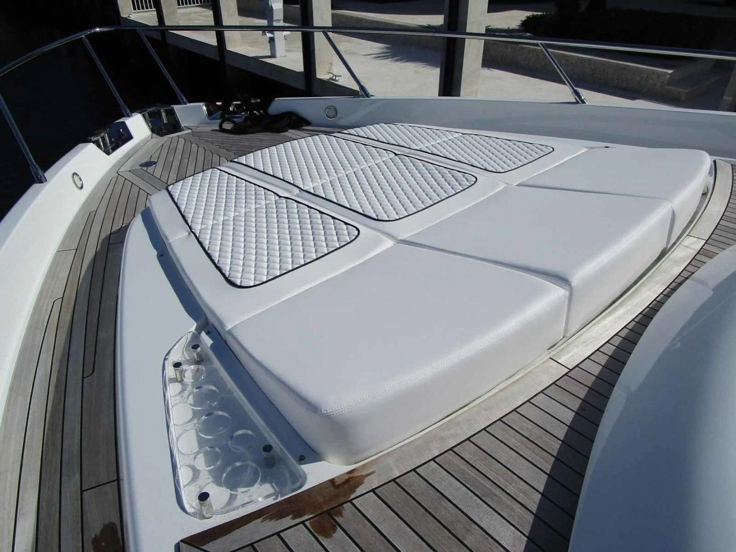 a white model of a car aboard REGENCY Yacht for Sale