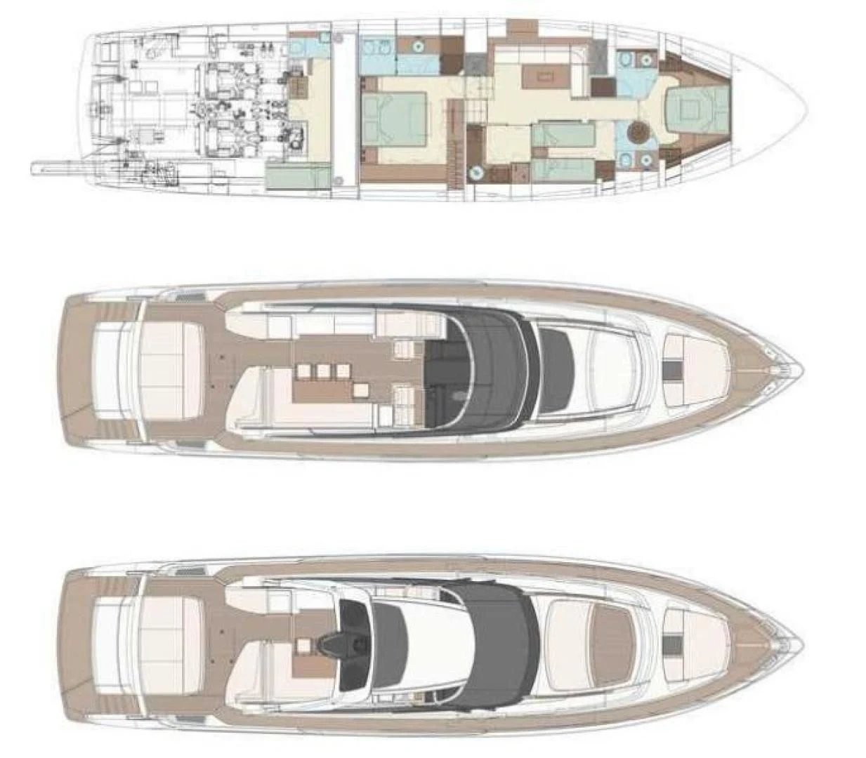 diagram, engineering drawing aboard REGENCY Yacht for Sale