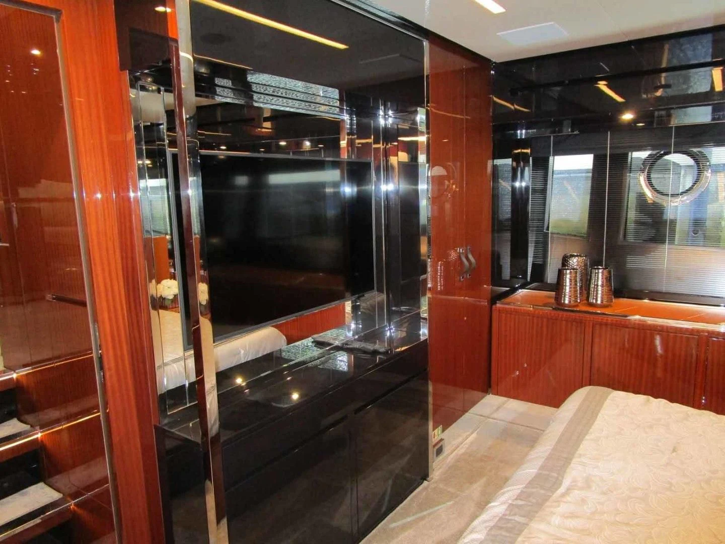 a glass case with a glass door aboard REGENCY Yacht for Sale