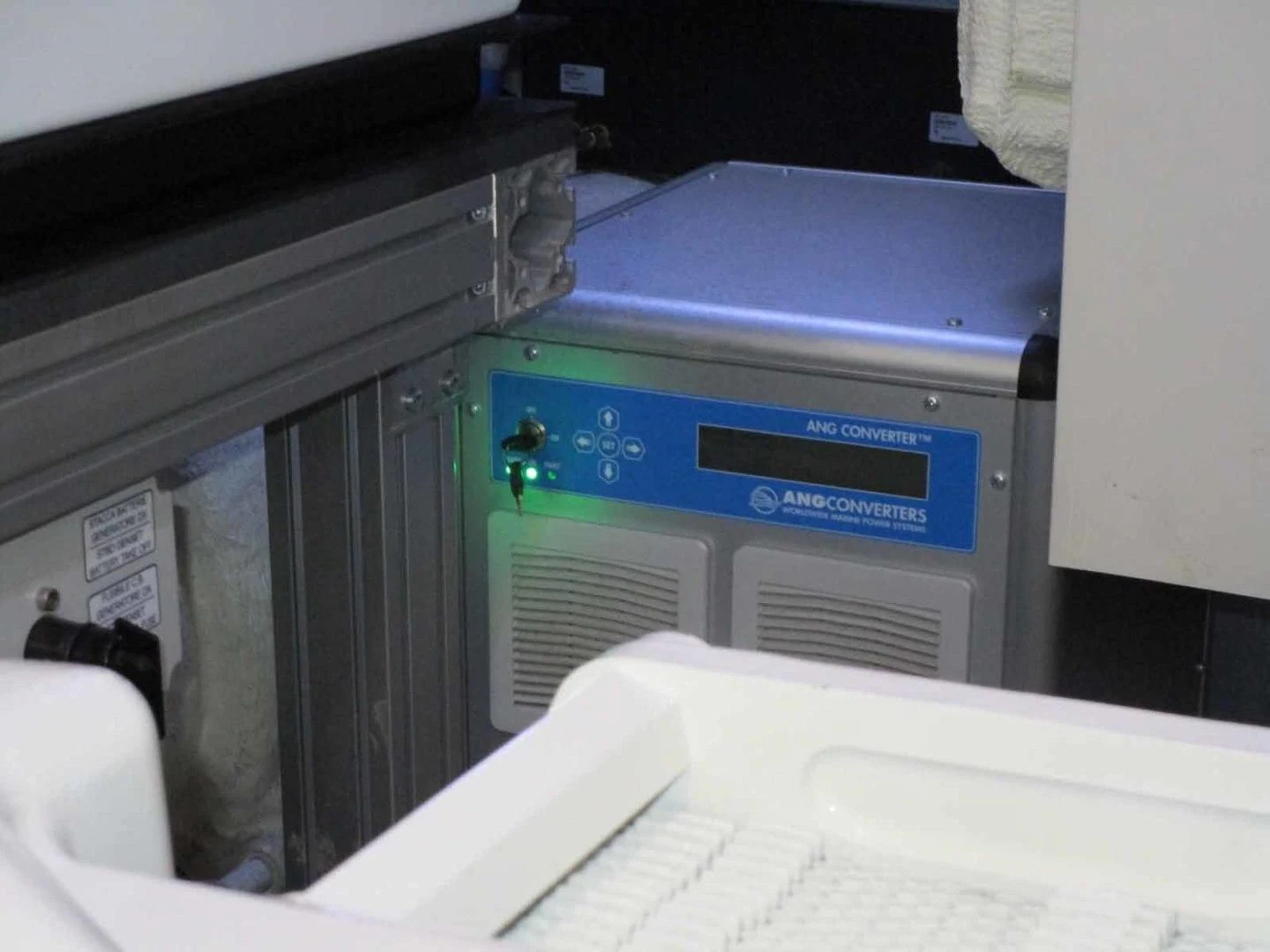 a machine with a blue screen aboard REGENCY Yacht for Sale