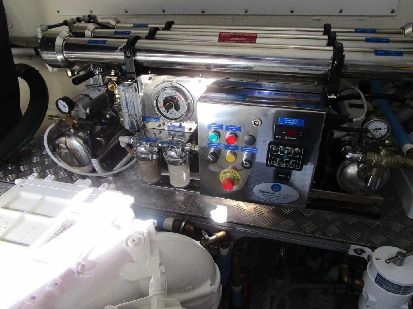 a close-up of a machine aboard REGENCY Yacht for Sale