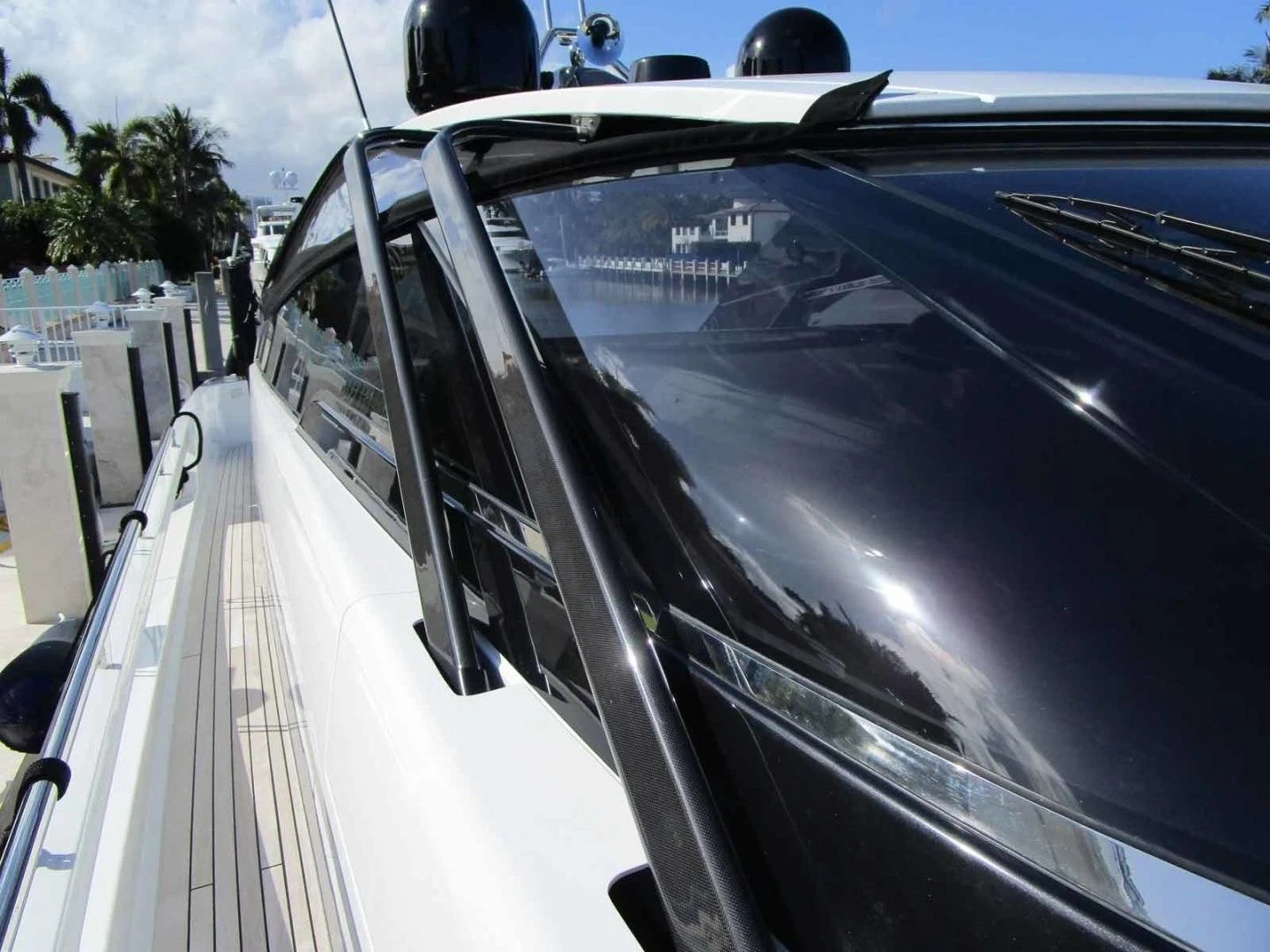 a car with its door open aboard REGENCY Yacht for Sale