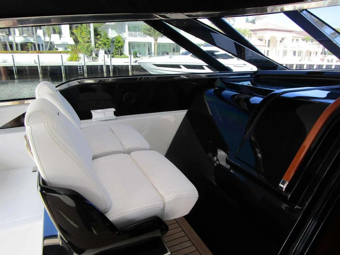 inside of a car aboard REGENCY Yacht for Sale
