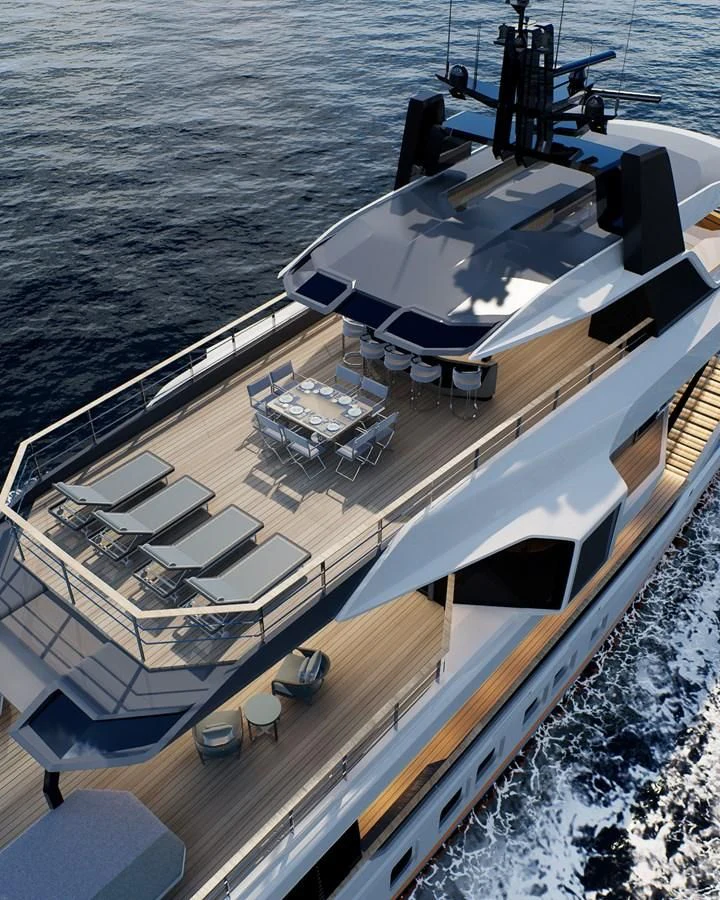 a boat on the water aboard PROJECT REVOLUTION Yacht for Sale