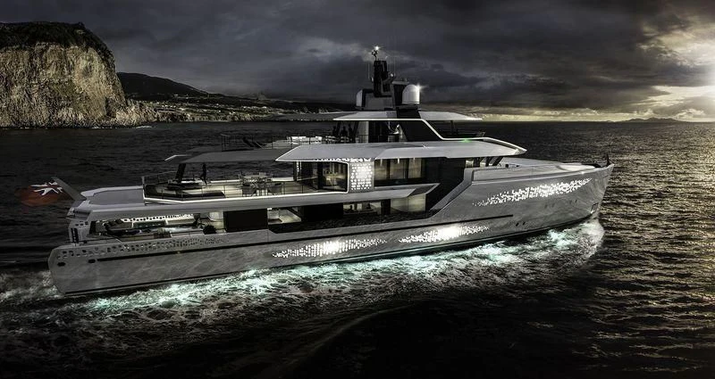 a boat on the water aboard PROJECT REVOLUTION Yacht for Sale