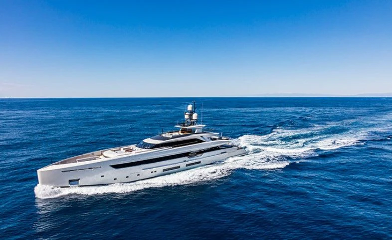 a ship in the water aboard PROJECT REVOLUTION Yacht for Sale