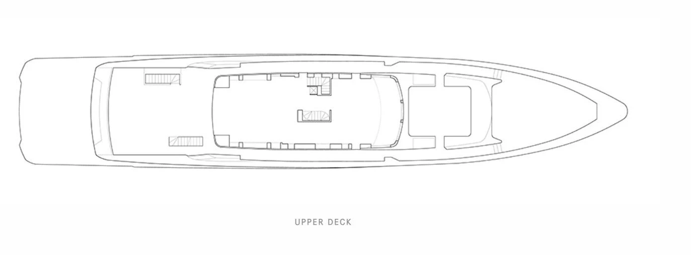 a sketch of a car aboard PROJECT REVOLUTION Yacht for Sale