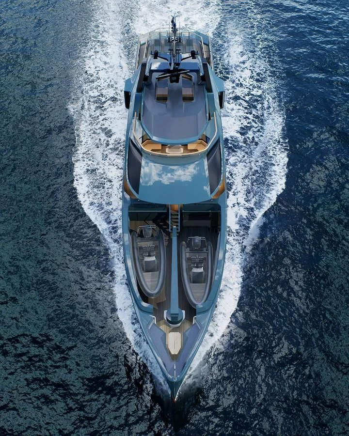a boat on the water aboard PROJECT REVOLUTION Yacht for Sale