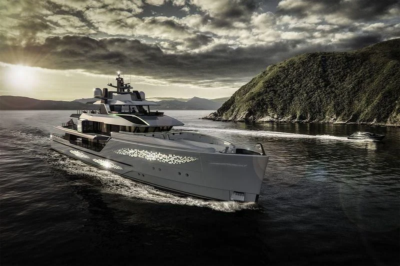 a boat on the water aboard PROJECT REVOLUTION Yacht for Sale