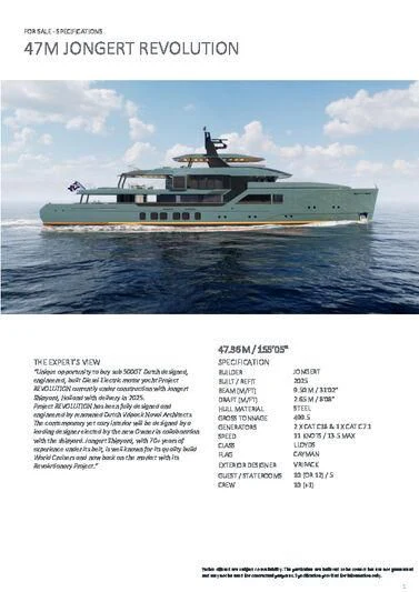 website aboard PROJECT REVOLUTION Yacht for Sale