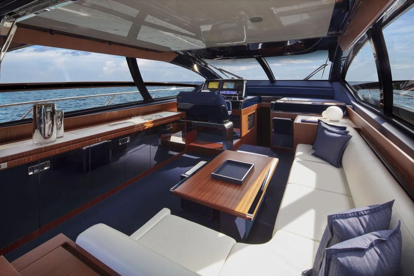 inside of a boat aboard RIVA 66' RIBELLE Yacht for Sale