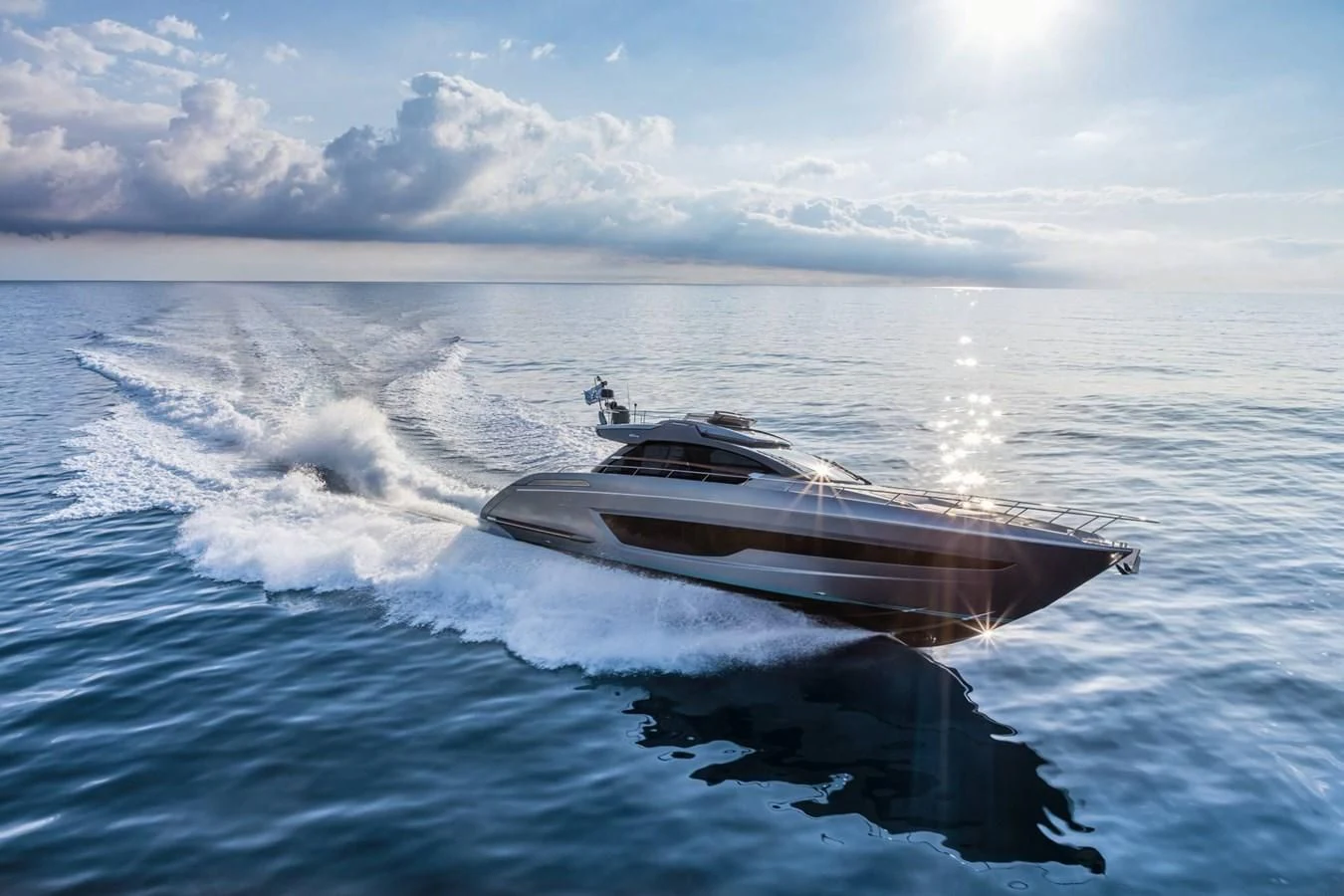 a boat in the water aboard RIVA 66' RIBELLE Yacht for Sale